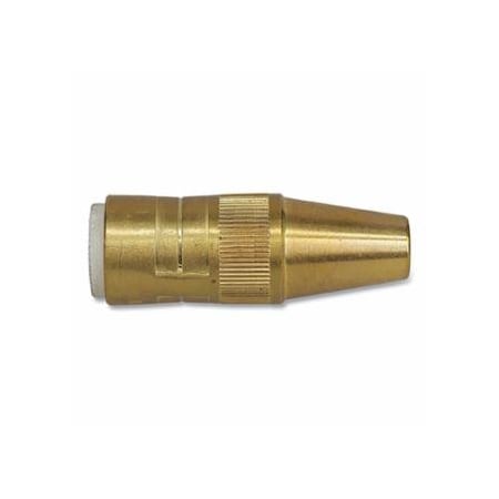 Best Welds Centerfire, Style MIG Gun Nozzle, 3/8 in Bore, 1/8 in Stickout Tip, Brass 900-NST-38XTB