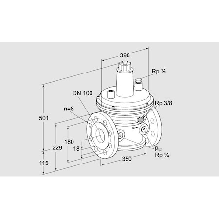 Honeywell Kromschroder GOV, GAS, VGBF100F40 3 KS86051010