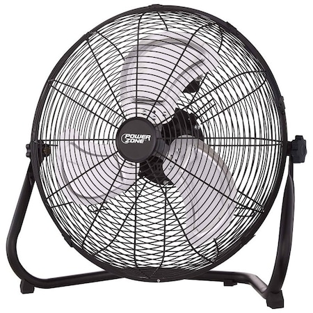 Powerzone PowerZone CZHV20B Floor Fan, 20 in Dia Blade, 120 VAC, Black LF-20