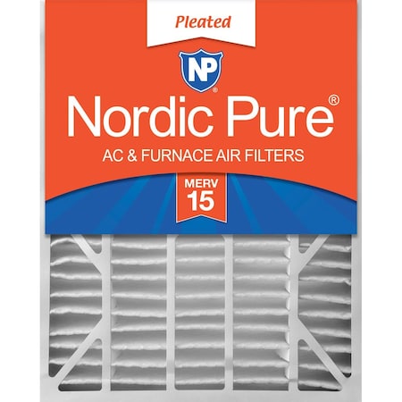Nordic Pure 20x25x6 Pleated Air Filter, High Capacity, Electrostatically Charged Synthetic Media, MERV 15 20x25x6ASGM15-1
