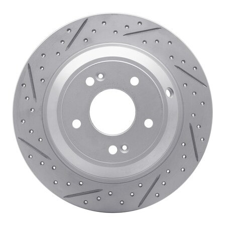 Dfc GEOPERFORMANCE Drilled & Slotted Brake Rotor, Disc Brake Rotor, 830-21041L