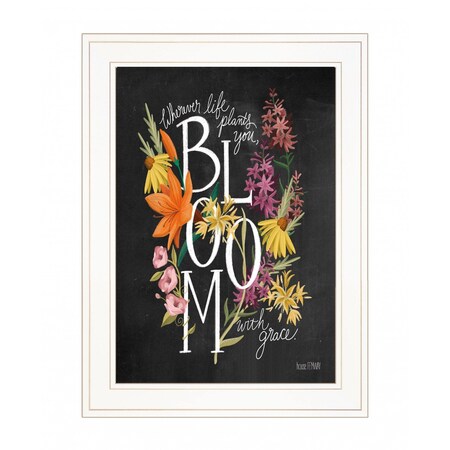 Homeroots Bloom with Grace 2 White Framed Print Wall Art 407646