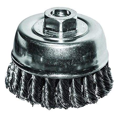 Century Drill & Tool 3 x 10 x 1.25 in. Knotted Wire Cup Brush, 2PK CY76023