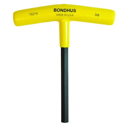 Bondhus 3/8in Hex T-Handle 6in Length 15214