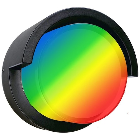 Westgate 7in ROUND OUTDOOR WALL SCONCE 12W 5CCT AND RGB WG APP OR REMOTE CONTROL, BK, Black LRS-F-RGBW-BK
