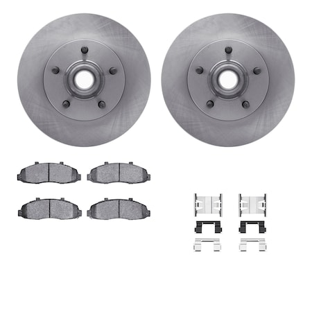 Dynamic Friction Co DFC Brake Rotor- Heavy Duty Brake Pad includes Hardware 6412-54164