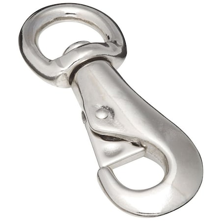 National Hardware 3143BC Series Bull Snap, 550 lb Working Load, Malleable Iron, Nickel N222-976