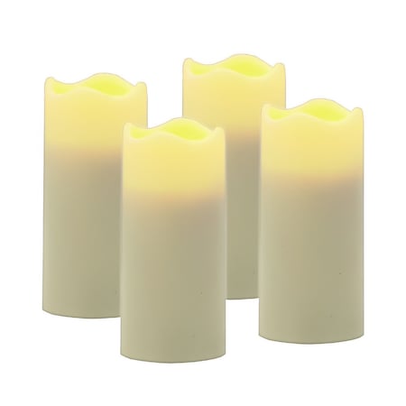 Homeroots Set of Four Ivory Flameless Votive Candle, 4PK 485147