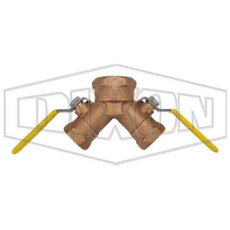 Dixon Non-Vented Dual Y Valve, 1 x 3/4 in Nominal, FNPT End Style, Bronze Body BBV100DW