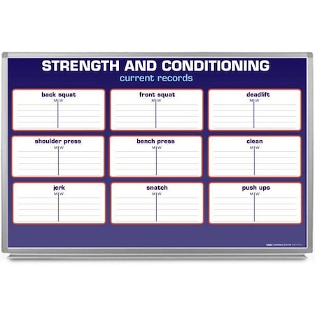 Creative Safety Supply Strength and Conditioning Whiteboard, 36in x 24in WB10120-36