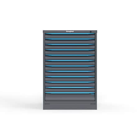 Strong Hold 12 drawer cabinet - (11x 2ft, 1x 4ft) - Blue accents - Keyed Alike S3044-PPAAS-1201FS