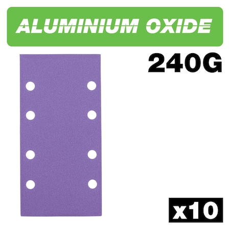 Trend Aluminum Oxide 1/3 Sheet Sanding Sheets, 240 Grit, Pack of 10, AB/THD/240A, 10PK U*AB/THD/240A