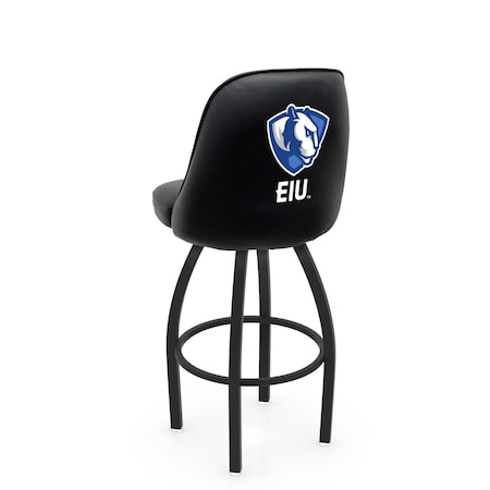 Holland Bar Stool Co Logo Grizzly Eastern Illinois 25 in. Swivel Counter Stool with Black Wrinkle Finish L048