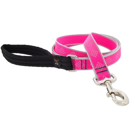 Lupinepet Reflective Pink Diamond Nylon Dog Leash 48259