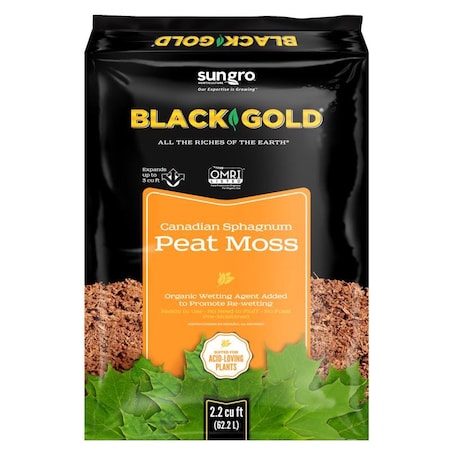 Black Gold Organic Canadian Sphagnum Peat Moss 2.2 cu ft 1110125.CFC2.2P