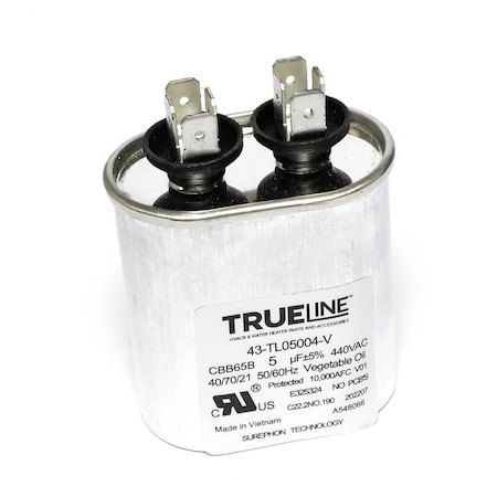 Rheem CAPACITOR - 5/440 SINGLE OVAL, 43-TL05004-V 43-TL05004-V