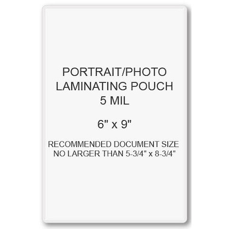 Sircle SircleLam Portrait/Photo Pouches- 5 mil, 100PK PH-05