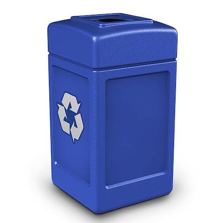 Commercial Zone Products Recycle42 Open-Top, Mixed Recycling, Blue 746304