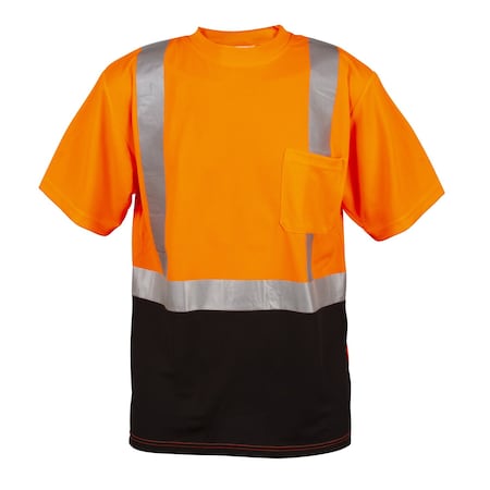 Cor-Brite T Shirt, w/2 in Reflective Tape, Orange V450-4XL