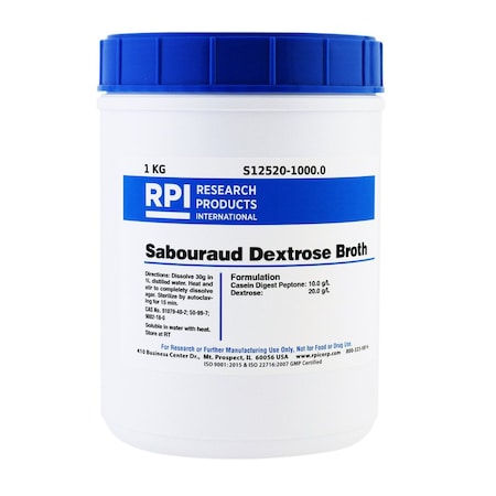 Rpi Sabouraud Dextrose Broth, 1 Kilogram S12520-1000.0