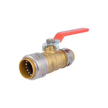 Sharkbite Turn Reducing Ball Valve, 4.1" L, Brass UR22993