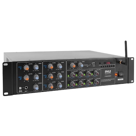 Pyle Pyle 8-Channel Wireless Bluetooth Power Amplifier, 4000W, Rack Mount, Multi-Zone Sound System PT8050CH
