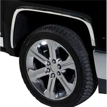 Putco Fender Lip Trim, Full Wheel Well; Polished; Stainless Steel; 1.5 Inch Width; With Trim For 4 97295