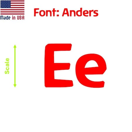 Aacc Self-Adhesive Vinyl Letter: e, Scale: 15 cm. Color: Red Font: Anders by, 4PK AACC-Anders-le-Red-M15x4