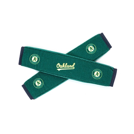 SEAT BELT PADS WITH OAKLAND ATHLETICS LOGO