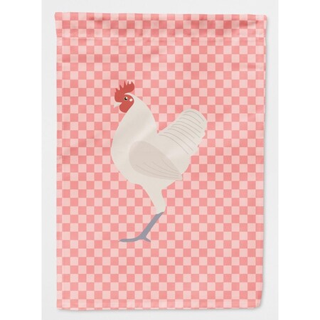 Carolines Treasures German Langshan Chicken Pink Check Garden Flag BB7837GF