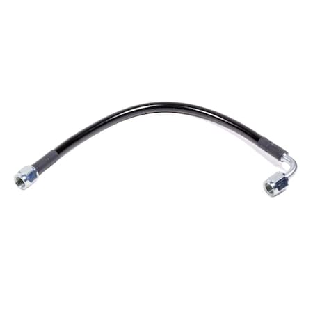 Allstar Performance Coated Braided Line 12 in. No.4 Hose 4 AN Straight - 4 AN Straight 90 deg Steel ALL48444-12