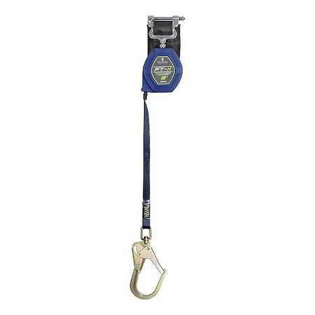 Falltech FT-X(R) EdgeCore(TM) Self-Retracting Lifeline, Swivel Rebar Hook, Aluminum, 1 Leg(s) 84108SP3