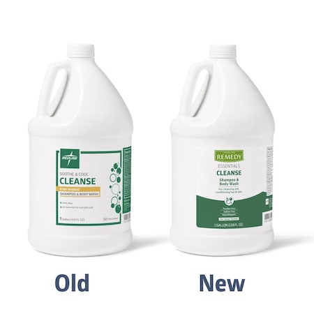 Medline Remedy Essentials Shampoo & Body Wash, Kiwi Mango, 1 gal., 4PK MSC095062