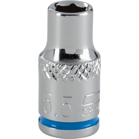Channellock 1/4'' Drive 5.5 mm 6-Point Shallow Metric Socket 398098