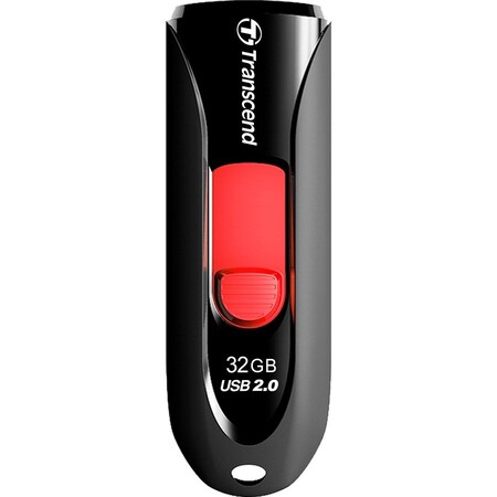 Transcend Information Transcend 32GB JetFlash 590 USB 2.0 Flash Drive - 32 GB - USB 2.0 - Red - Lifetime Warranty TS32GJF590K