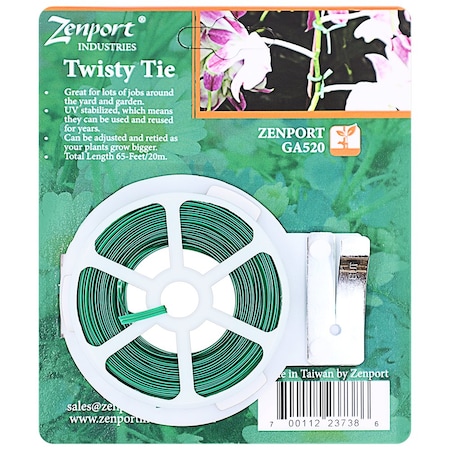 Zenport Garden Twisty Plant Tie, 65-Feet, 12PK GA520