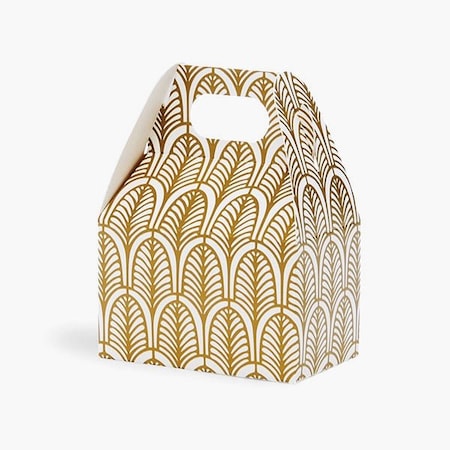 Nashville Wraps Nouveau Gold Mini Gable Box, 4x2.5x2.5, 6PK NGMGB