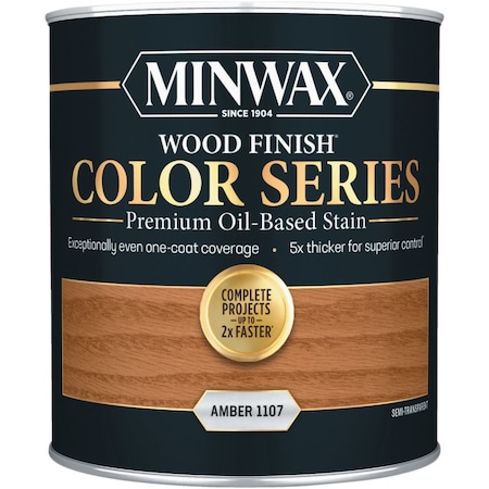 Minwax Wood Finish Color Series Oil-Based Stain Amber 1 Qt. 801180000