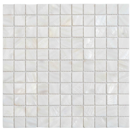 Apollo Tile Chiffon White 11.4 in x 11.4 in Shell Polished Wall Mosaic Tile 18.05 sqft/case, 20PK APLSMA88008A