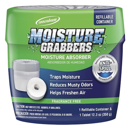 Concrobium Moisture Grabbers Moisture Absorber, 12.3 oz, Tablet 378490