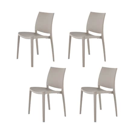 Lagoon Sensilla Resin Stackable Dining Chairs, 4PK 7052G6-SSLGA