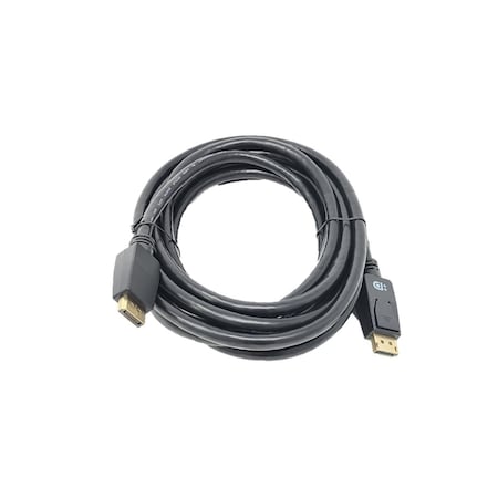 Hi-Tec 15 ft. VESA Certified Displayport 1.4 Cable with Latch, Black HI3596337