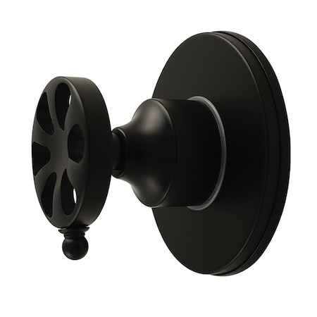 Kingston Brass Single-Handle Six-Way Diverter Valve with Round Trim Kit, Matte Black KS4030RX