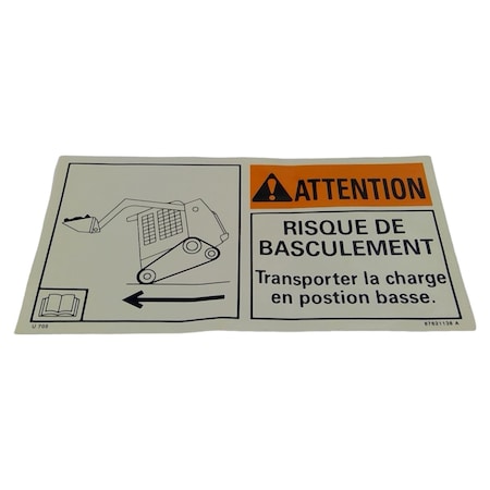 Cnh DECAL, CNH OEM 87621138 87621138