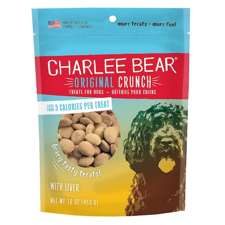 Charlee Bear Original Crunch Chicken Liver Biscuit For Dogs 16 oz 107466