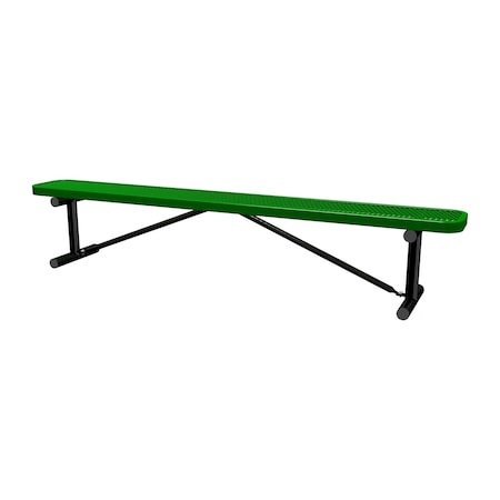 Leisure Craft Portable, Bench w/o Back, 8ft., Green B8XPP-GREEN