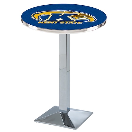 Holland Bar Stool Co 36" Chrome Kent State Pub Table, 36" dia. Top L217C3636KentSt