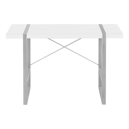Homeroots 49" White and Gray Computer Desk 489983