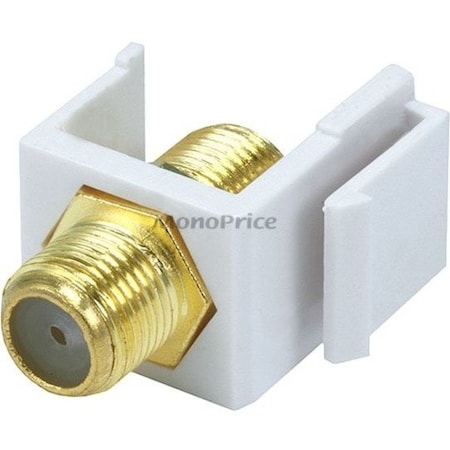 Monoprice A/V Wallplate, F Type, White 6542
