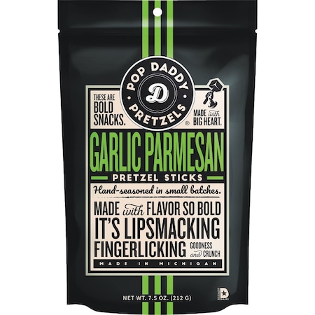 Pop Daddy Snacks Pop Daddy 7.5 Oz. Garlic Parmesan Pretzel Sticks 518